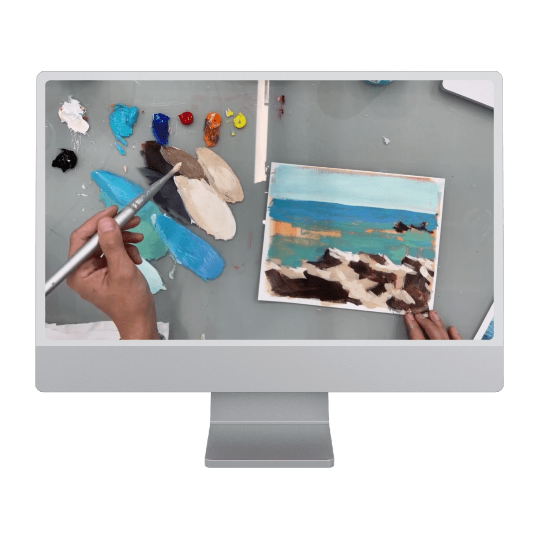 Rocky Coast Computer Mockup
